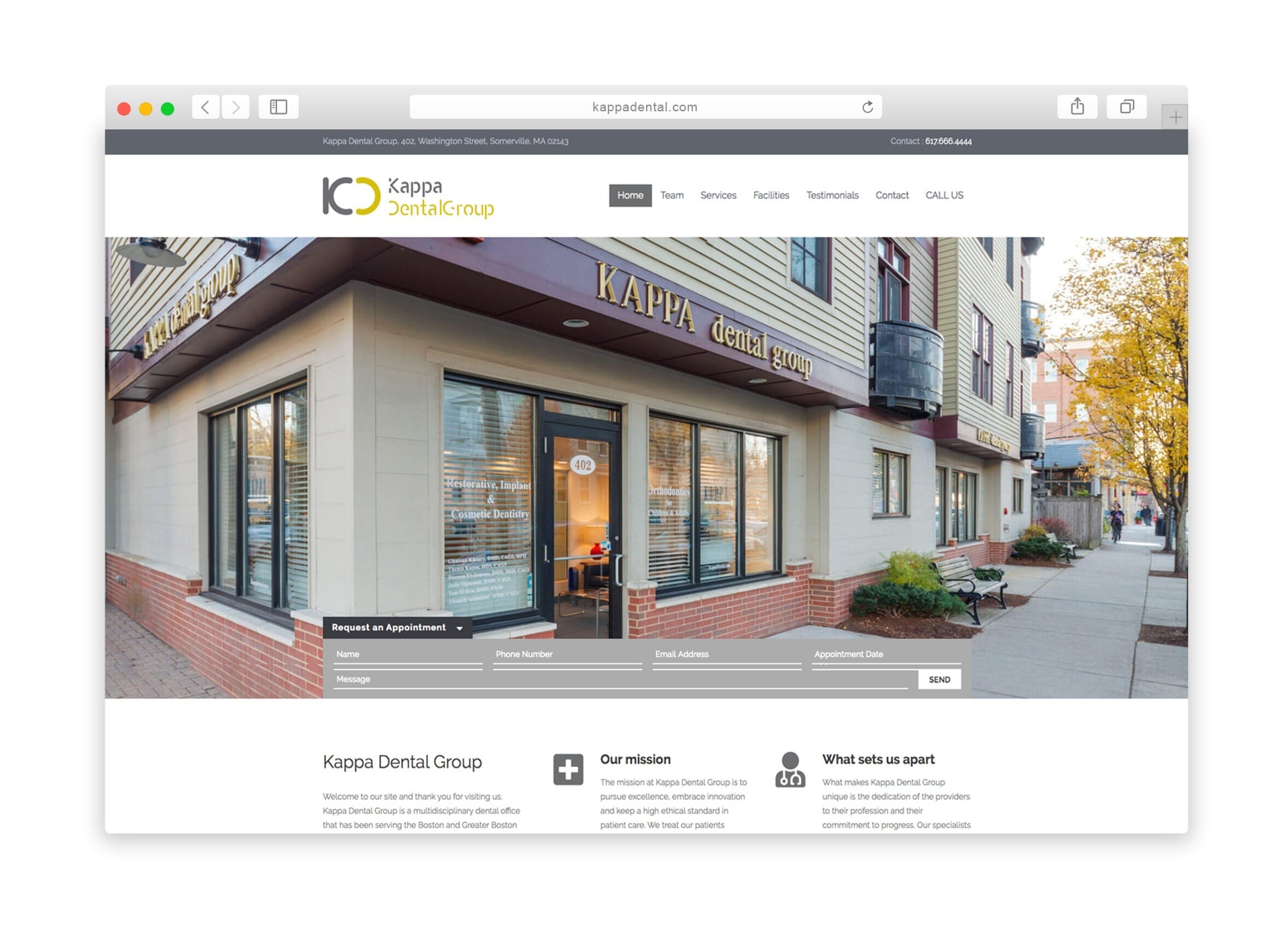 Kappa Dental Group Corporate Id & website Spirilio Graphic and Web Design