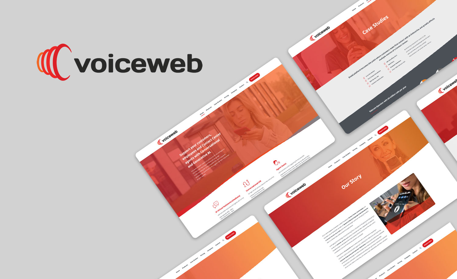 Voiceweb website Spirilio Graphic and Web Design